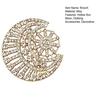 Sun Moon Badge Hollow Rhinestone Brooch, Metal Lapel Pin for Men Women, Jewelry Accessories Clothing Scarf Hat Decoration Women Fashion