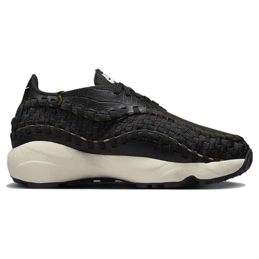 Nike Air Footscape Woven Černé Krokodýlí Dámské Tenisky Bledě-Slonovinové Pouštně-Okrové FQ8129-010