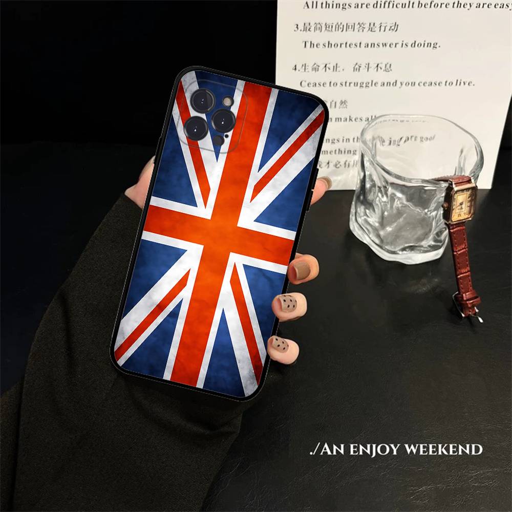 England Britische UK Flagge Handyhülle Für iPhone 17 16 14 15 13 12 11 Pro Max Plus Silikon Weiche Hülle
