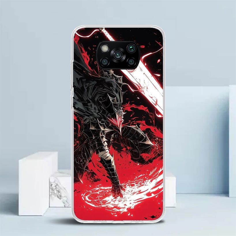 G-Guts B-Berserks Anime Soft Cover for Xiaomi Poco F7 Ultra X7 X6 X5 Pro M7 Phone Case Redmi 15 15C 13 13C 12 12C 10 10C Print S