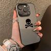 Black Skull Electroplate Phone Case For Samsung Galaxy S25 S23 S22 Ultra Plus S24 FE A15 A35 A55 A54 A52 A14 A16 Plating Cover
