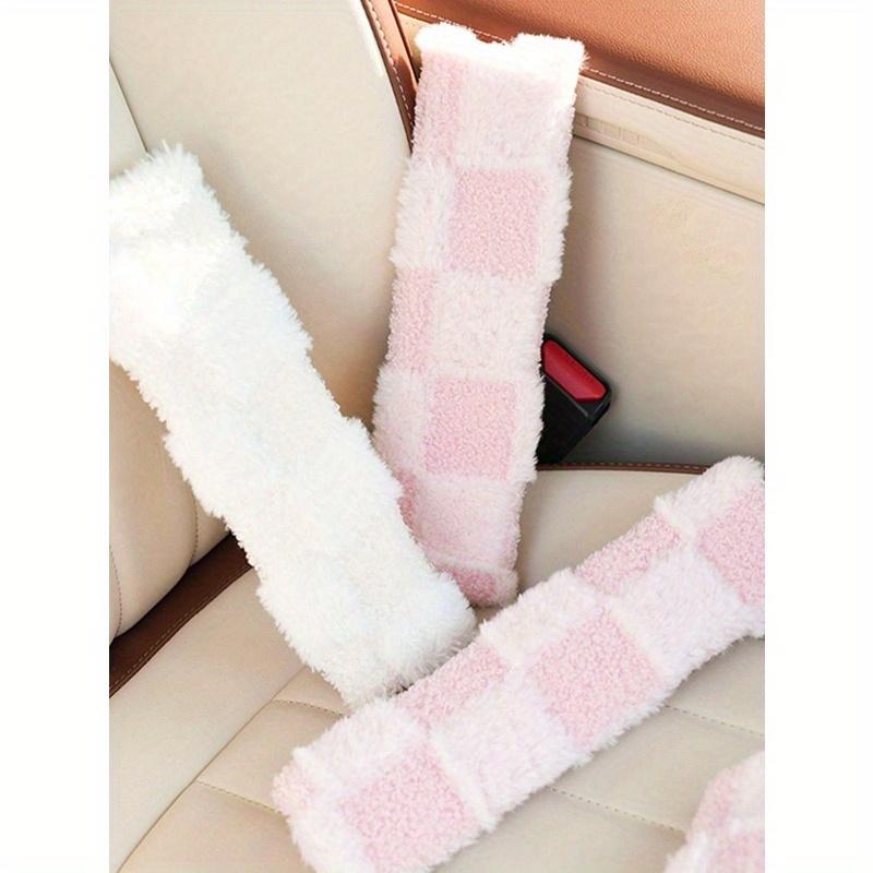 1pc Car Seat Belt Shoulder Protector Plush Comfortable Anti Pinch Seat Belt Protective Cover