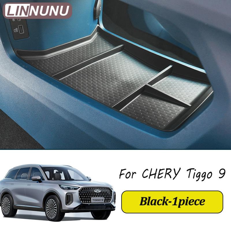 

Linnunu для Chery Chirey Tiggo 9 Pro Max 2025 2024 Автомобильный центральный блок управления Нижний ящик для хранения Аксессуары для интерьера TPE Коврик против грязи Black-1Piece
