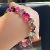 8mm Natūralus arbūzas turmalinas Apyrankė Crystal Reiki Gem Akmens turmalinas Karoliukai Apyrankės Moterims Mados Papuošalai Dovanos