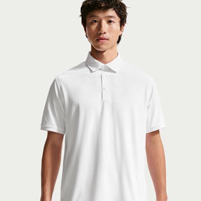 Nike Golf Clothing Men s White/White Polo Collar Moderate M