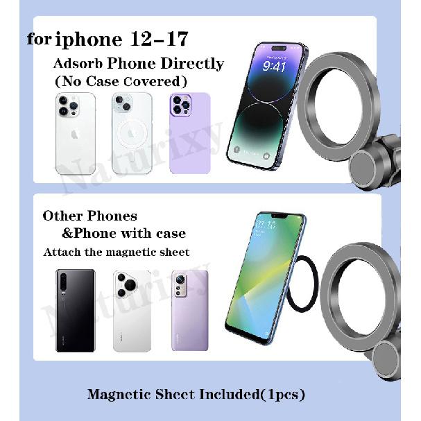 Magnetic Car Air Vent Cell Phone Holder Compatible with MagSafe Strong Magnet for iPhone 17/16/15/13/12 Pro Promax
