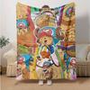 1pc One Piece Adventure Soft Throw Blanket Flannel All Season Light Weight Living Room/Bedroom Warm Blanket. M7270163