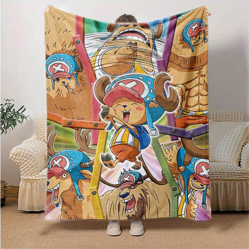 1pc One Piece Adventure Soft Throw Blanket Flannel All Season Light Weight Living Room/Bedroom Warm Blanket. M7270163