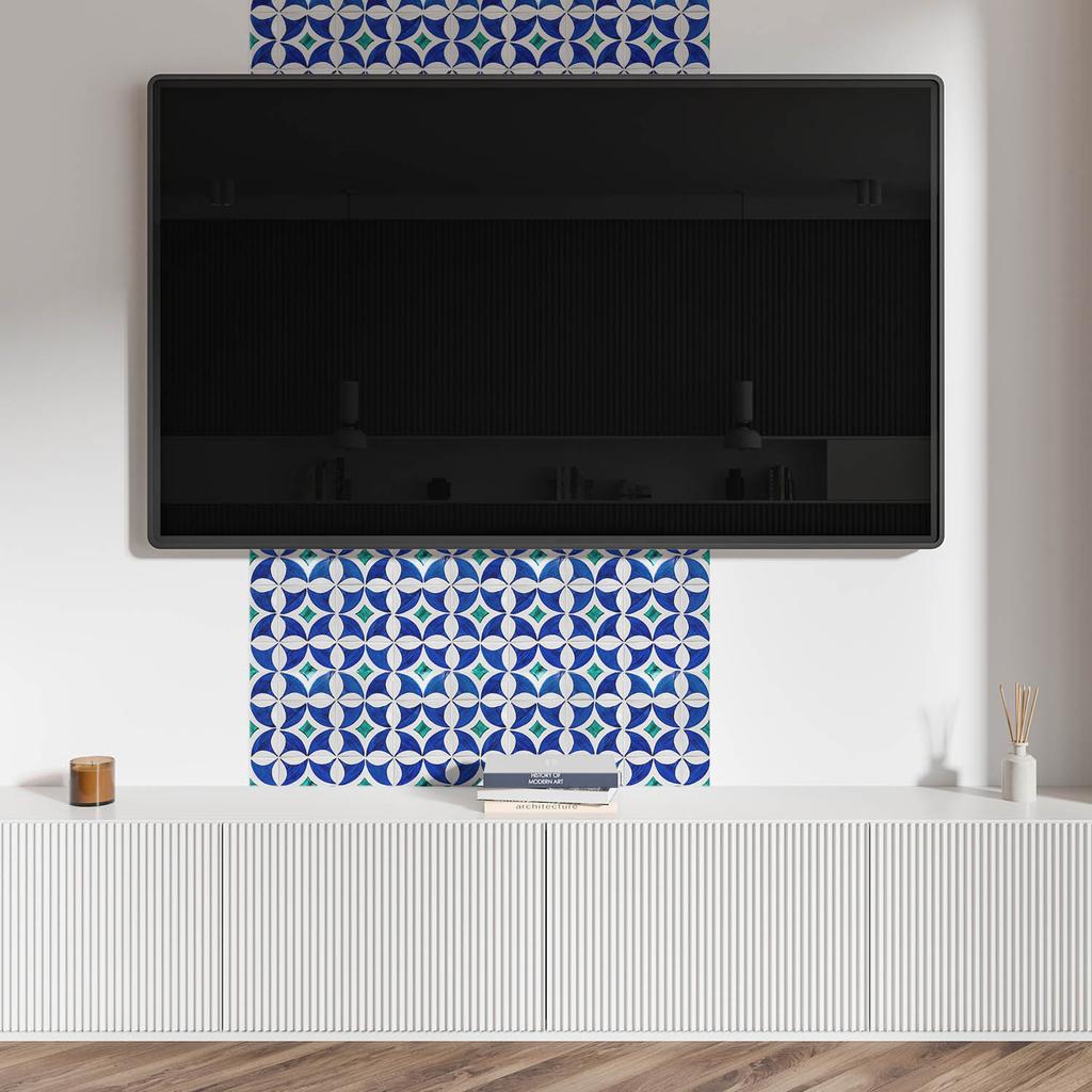 Zestaw Kafelków Winylowych Ściennych Geometryczne Wzory Kafli 10X40X20 Cm