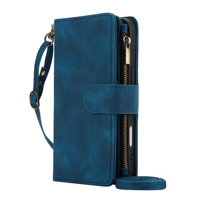 Crossbody Lanyard Wallet with Card Holder Leather Phone Case for iPhone 16 15 14 11 Pro Max XS XR 7 8 Plus 13 12 Mini Cover
