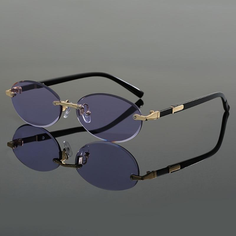 

Стильные безободковые овальные модные очки для мужчин и женщин. Идеально подходят для повседневной носки, вечеринок и повседневных занятий.