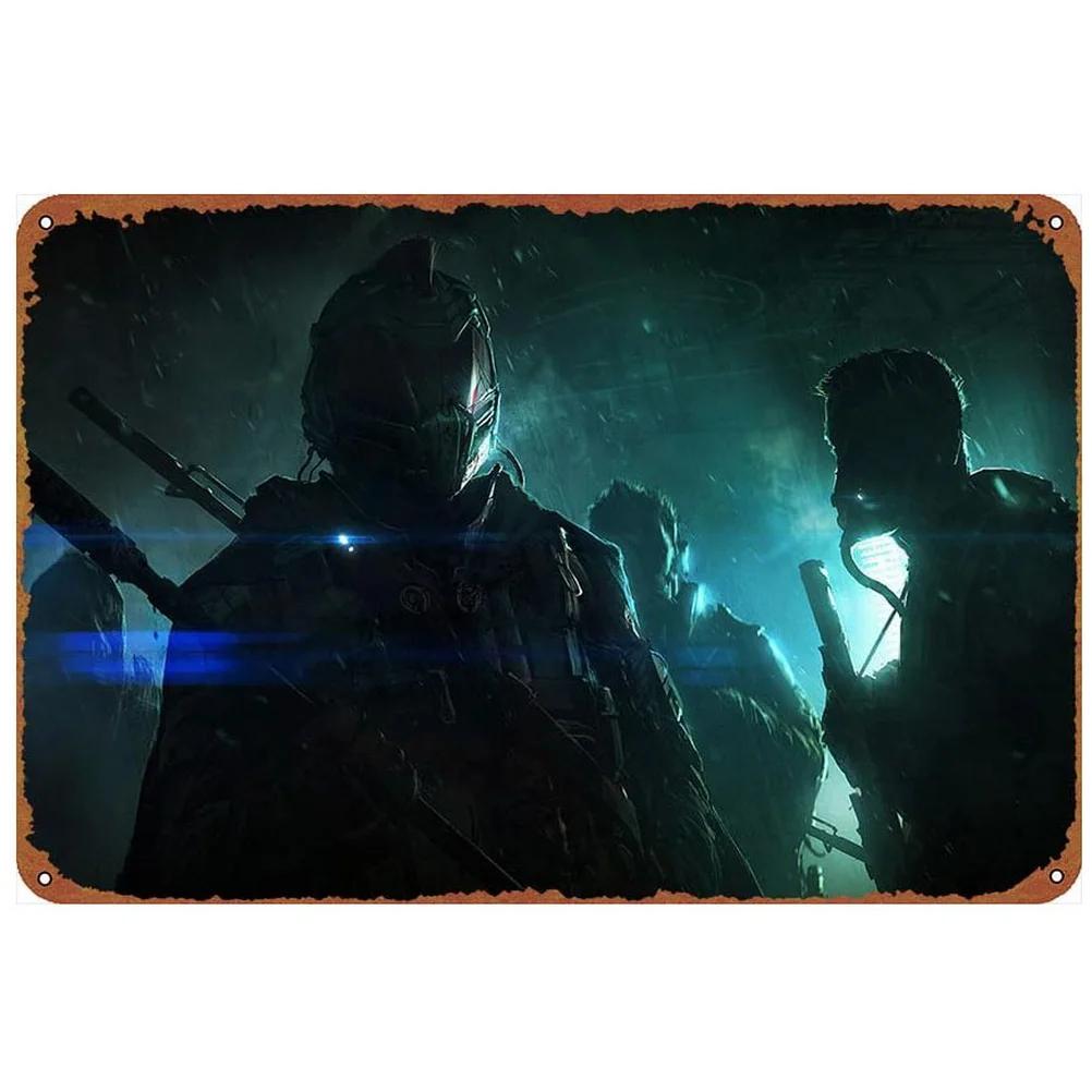 Klassische Videospiel-Deko: Vintage-Metallschilder mit Red Dead Redemption-Motiven, lustige Poster, Wanddekoration für Bar, Pub, Männerhöhle