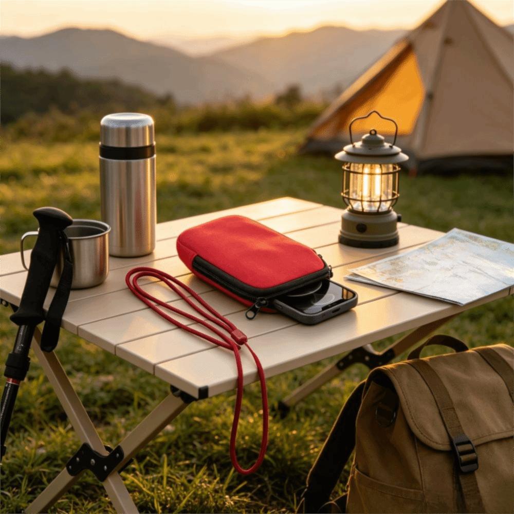 Neoprene Mobile Phone Bag With Lanyard Cellphone Storage Bag Mobile Phone Pouch  Key Storage