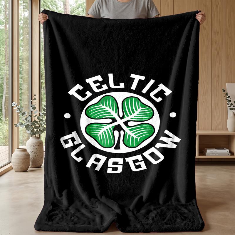 Koc z motywem Celtic FC Miękki koc z polaru flanelowego Ciepły lekki koc narzutowy do domu sofy łóżka