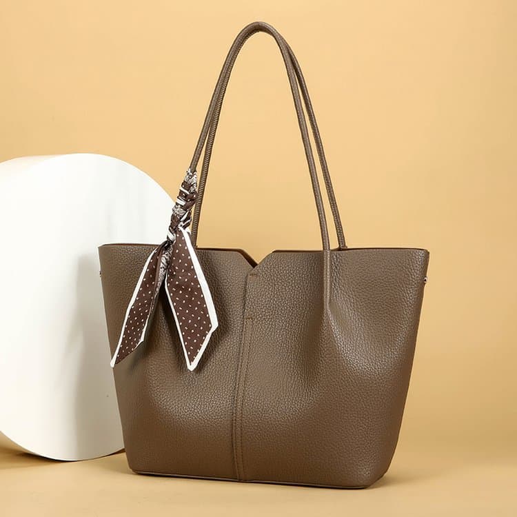 Lychee pattern silk scarf decorative tote bag women's shoulder bag