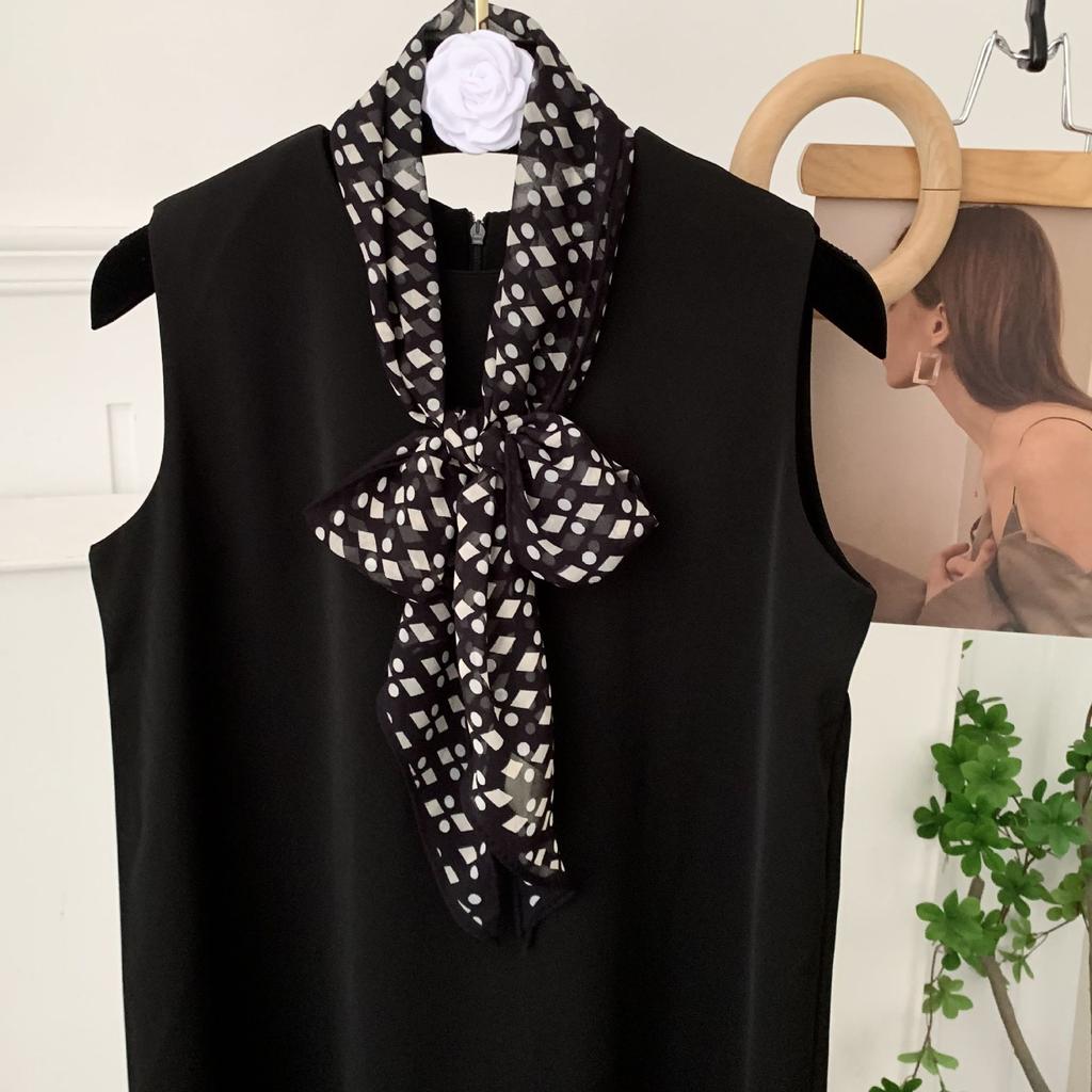 Scarf for Women Versatile Neck Flower Scarf Versatile Striped Headband Hairband Scarf