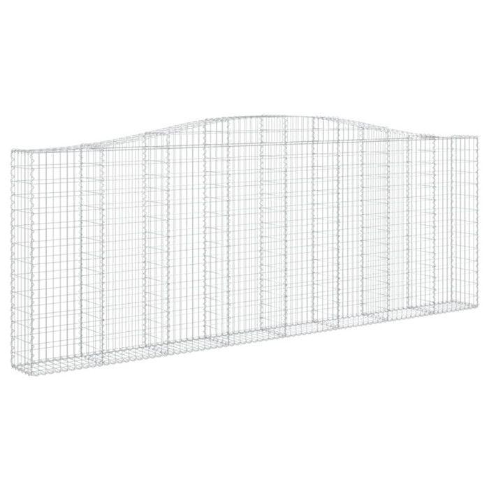 VidaXL Panier de Gabions Arqué Cage à Gabion Mur de Gabion Panier à Pierre Gabion pour Pierre Jardin Patio Extérieur 153407