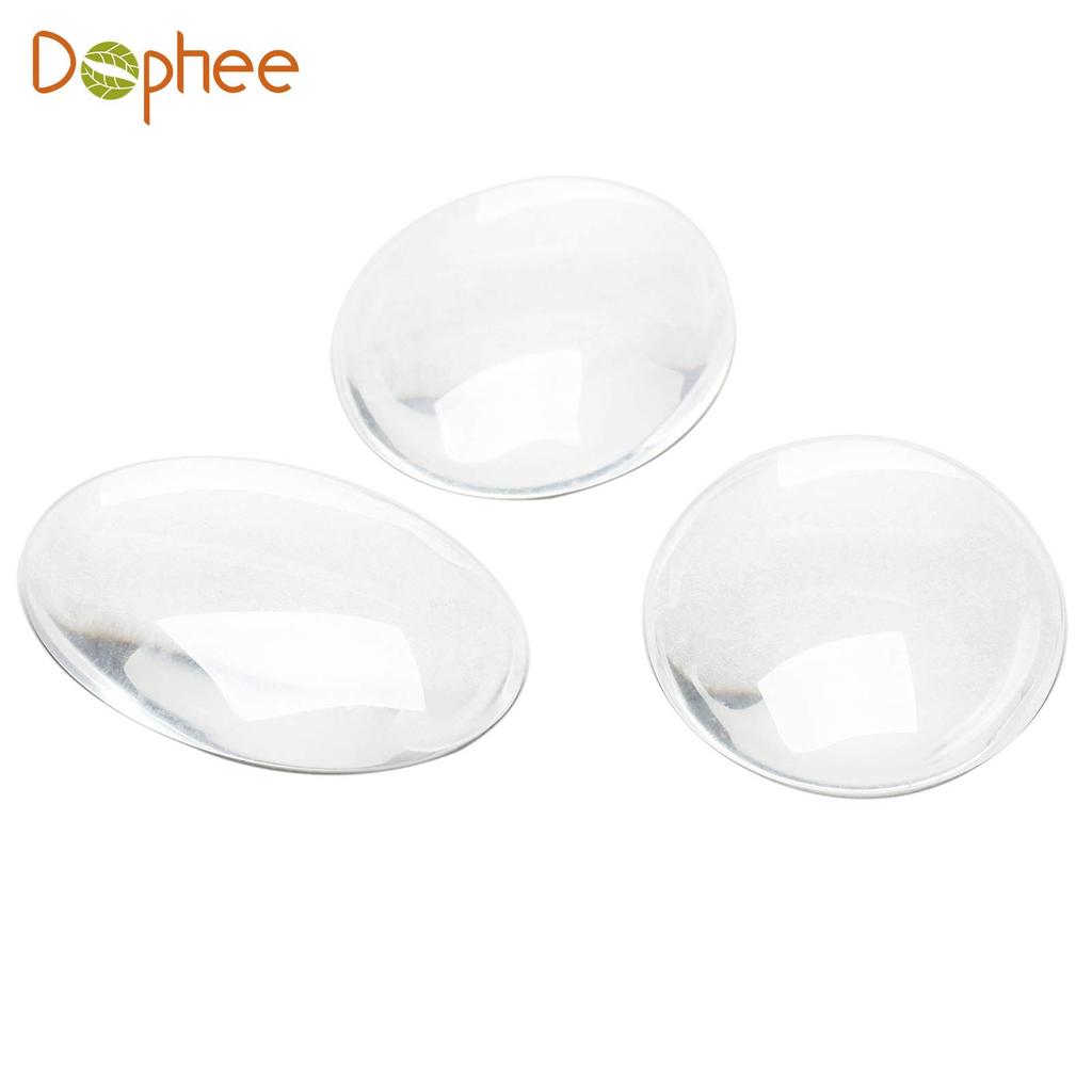 Set mit 25 40x30mm Glascabochons, Runde Glasperlen, Klare Kuppeln, Vergrößerungseffekt, Oval, für DIY Handgemachten Schmuck
