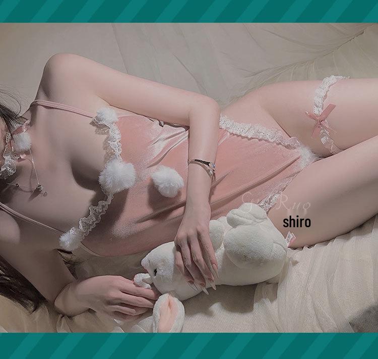 Gorgeous Christmas Seductive Bunny Girl Lingerie Set - Open Crotch Bodysuit 1405