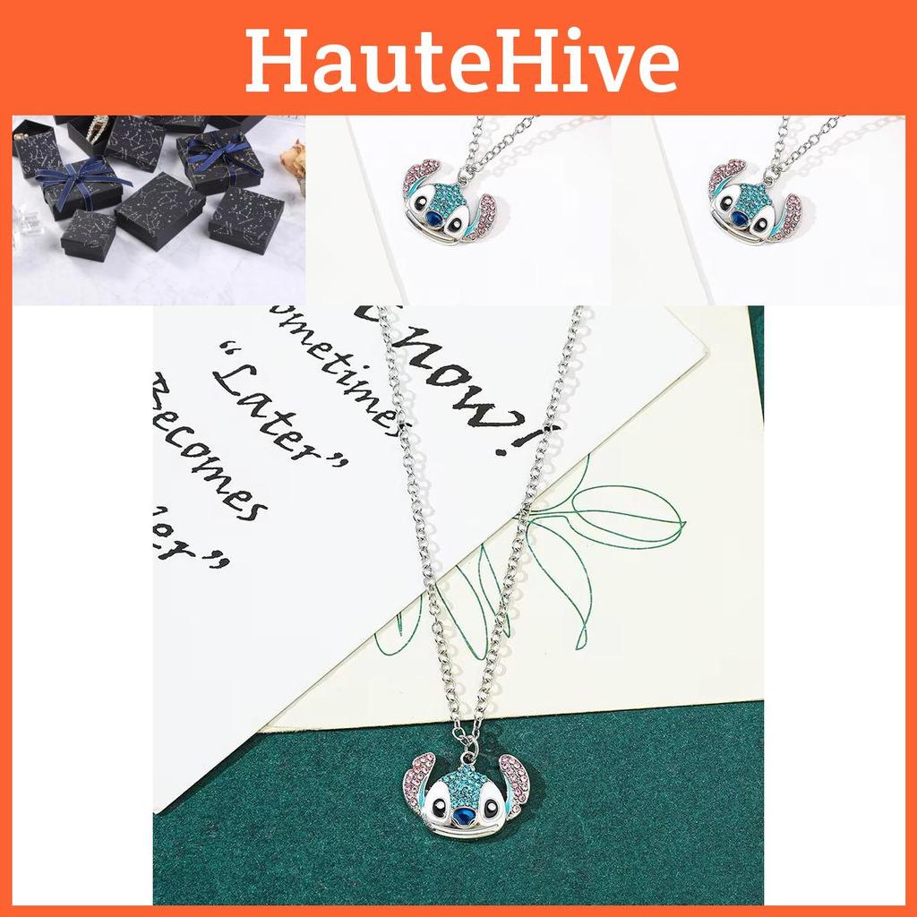 Rhinestoneembellished Cartoon Stunning Necklace Ideal For Trendy Gifts Holiday