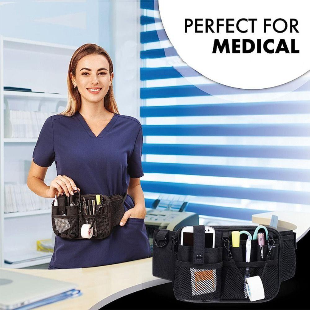 Large-capacity Nurse Pouch Waist Bag Adjustable Nursing Organizer Belt Bag Tool Organizer