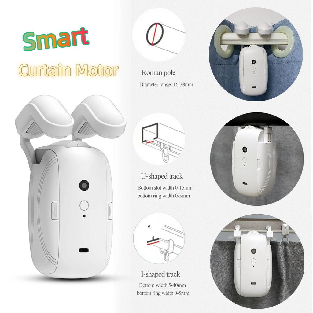 WiFi Curtain Robot, Smart Home Curtain Assistant, Remote-controlled Automatic Smart Electric Curtain Motor