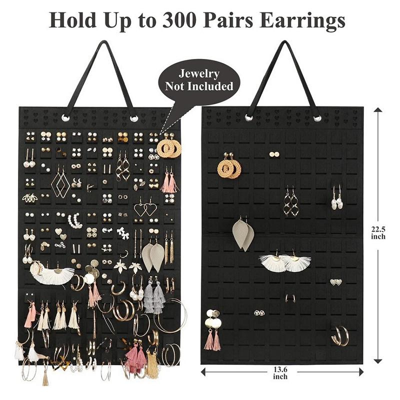 Wall Hanging Brooch Display Stand Felt Enamel Pin Badge Button Storage Holder Necklace Earring Hanging Organizer