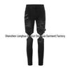 2022 European and American Motorcycle Style Stretch Skinny Jeans