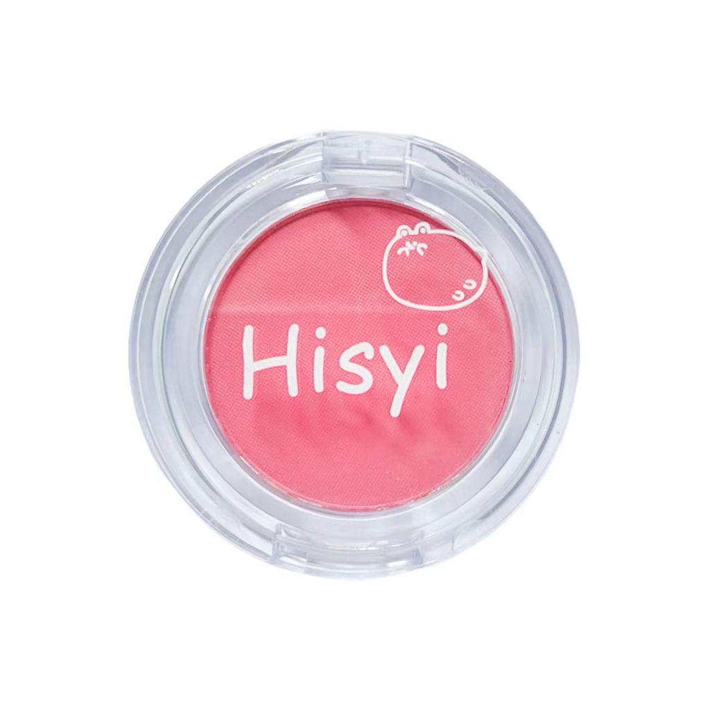 HISYI Single-Color Blush & Eyeshadow: Energetic, Natural Brightening with Fine Shimmer, Matte Highlighter, and Contour for Women.