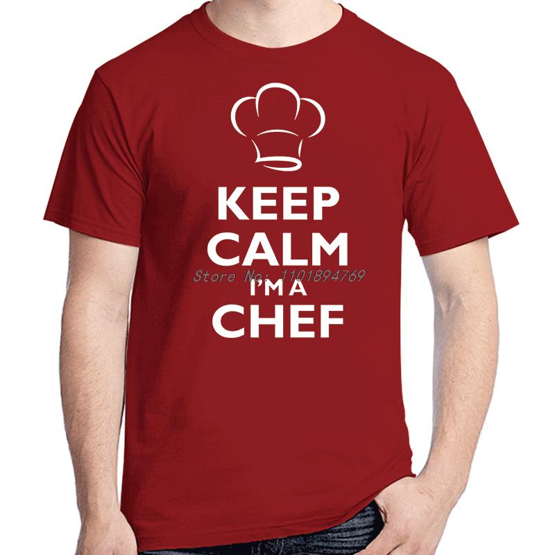 Keep Calm The Chef Is Here Graphic T Shirts Cotton Short Sleeve Cooking Kitchen Tshirts Unisex Top Tees Fashion Unisexs Print T Shirt