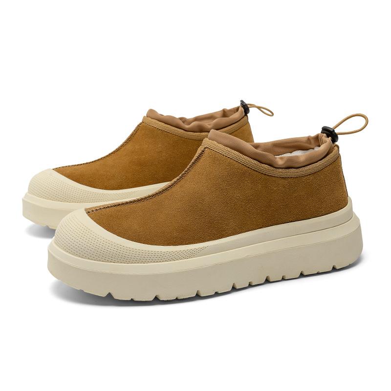 

Fashion Autumn and winter men s snow boots Minimalist and versatile thick sole height increasing style Daily outdoor warm shoes Hot 44 коричневый