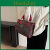 Chic Minimalist Pu Leather Tote Bag With Stylish Letter Print And Large Capacity