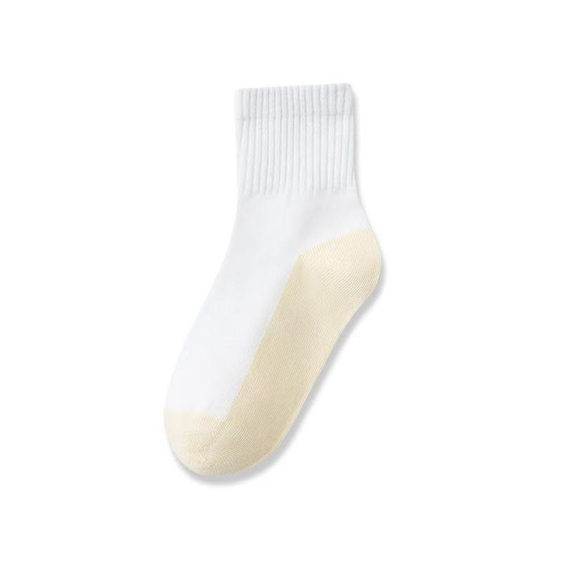 

Children s Four Seasons Mid-Calf Sport Socks: Sweat-Absorbent, Breathable Color Block Design for Boys and Girls L [fits shoe size 27-32]