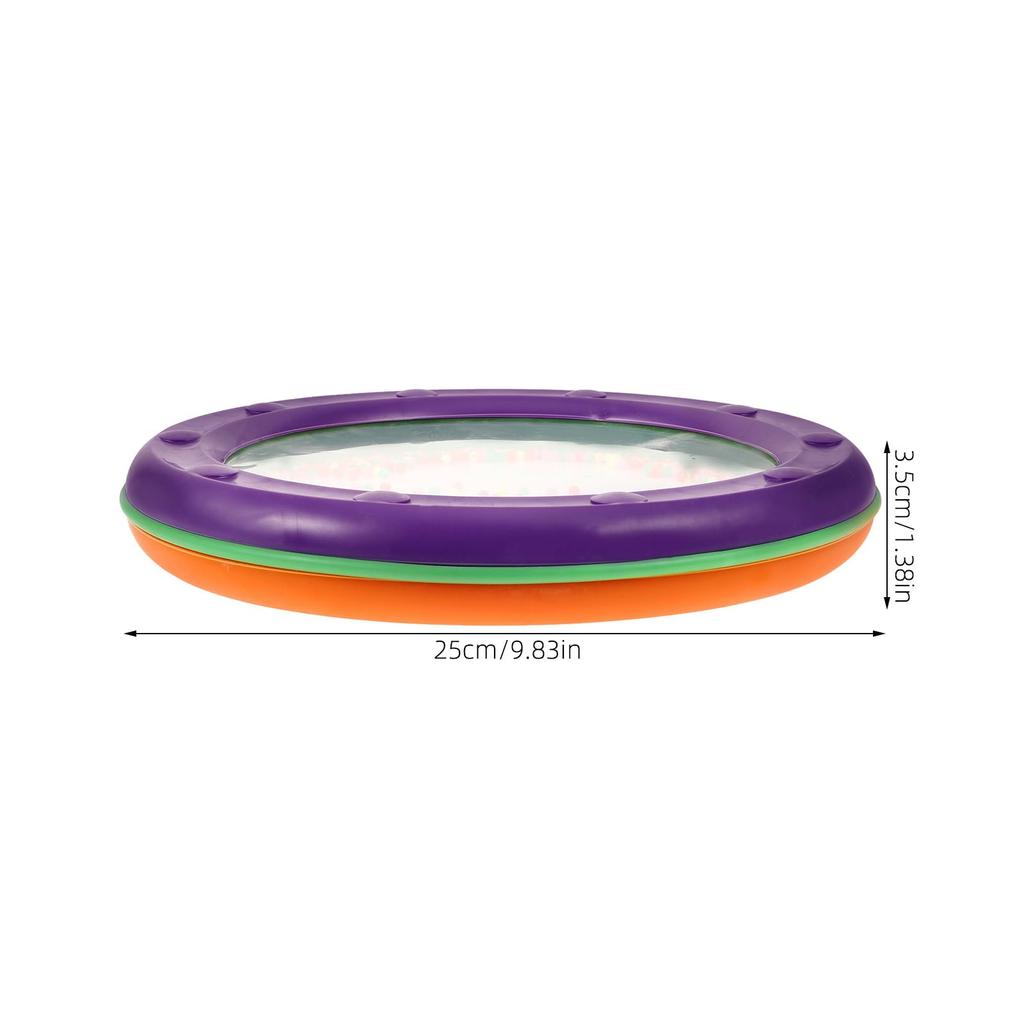 NOLITOY Ocean Drum, Wave Sound Drum, Percussion Instrument for Kids, Educational Toy, Plastic, 25cm, Multicolor