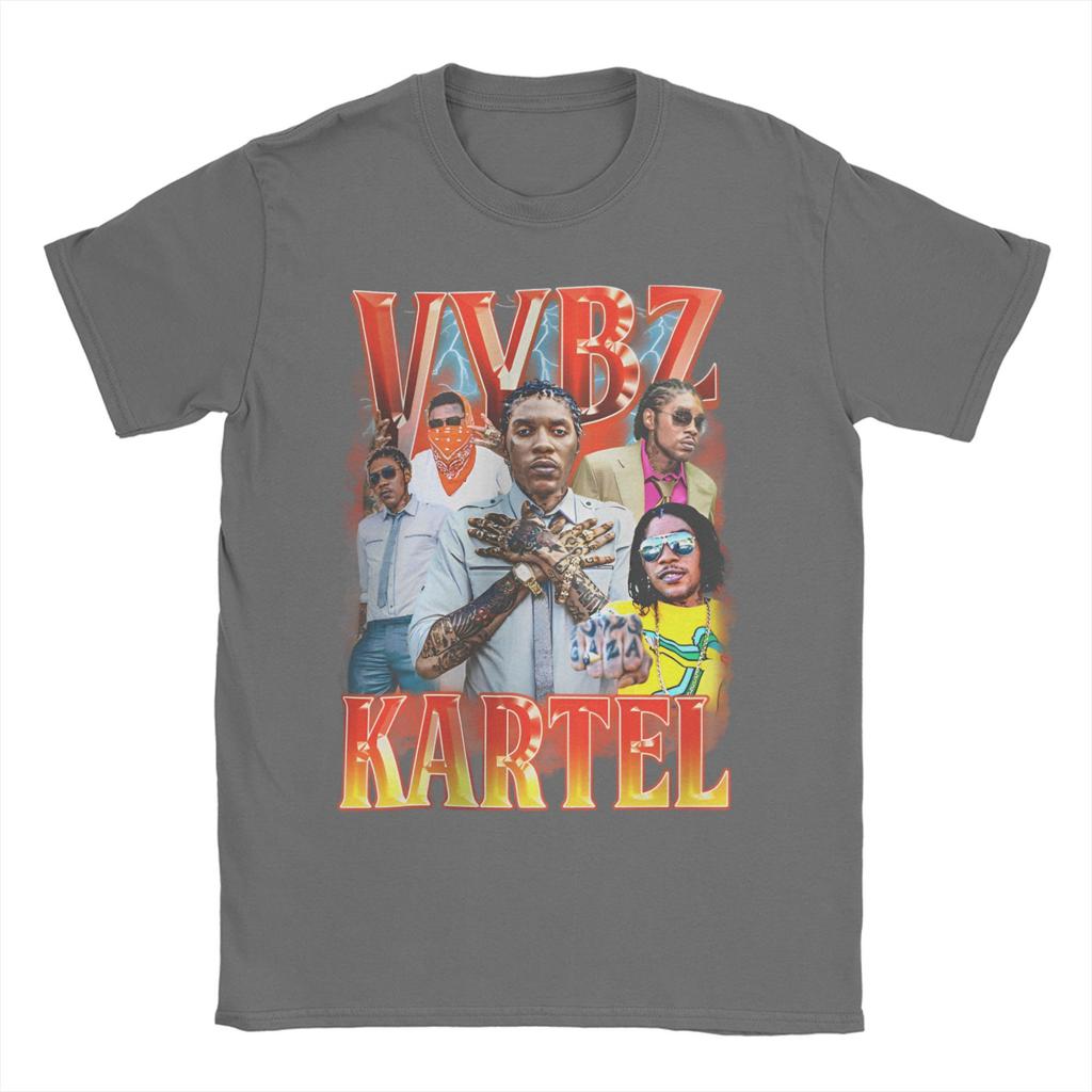 Rapper Vybz Kartel T-Shirt Summer  100 Cotton T-Shirts For Man Novelty Printed Tshirt Short-Sleeved Funny Top Tees