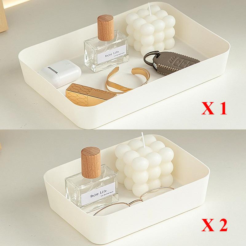 Multi-Purpose Plastic Drawer Organizer Boxes - Desktop Storage Containers for Jewelry, Makeup & Small Desk Essentials