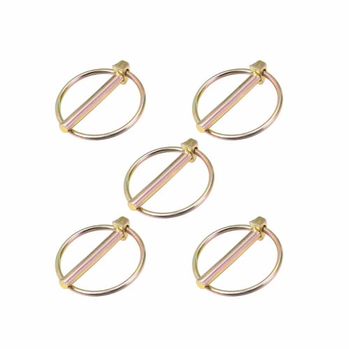 uxcell 5-Piece Lynch Pin with Ring, Trailer Pin Assortment Kit, 6mm x 45mm, for Boats, Kayaks, Canotes, Trailers, Tractors, Trolleys, and Horseboxes