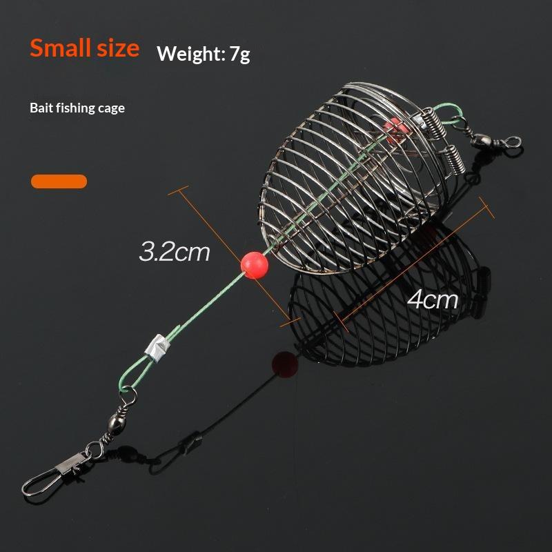 Small Fishing Bait Nesting Cage Heavy Duty Stainless Steel Durable Fishing Tackle for Lure Fishing Outdoor Fishing Trips