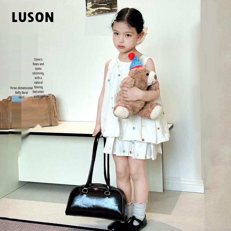 LUSON Baby Girl Summer Floral Print Dress 110