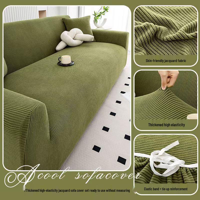 2025 Universal Stretch Thickened Corduroy Sofa Cover - Dustproof, Protective, Full Wrap, All-Season