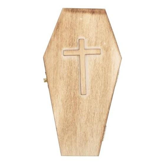 No-brand Coffin-shaped Jewelry Display Box Portable Wooden Accessory Case Lightweight Easy Carry Suitable Bracelet Storage Gifts Party Decorations
