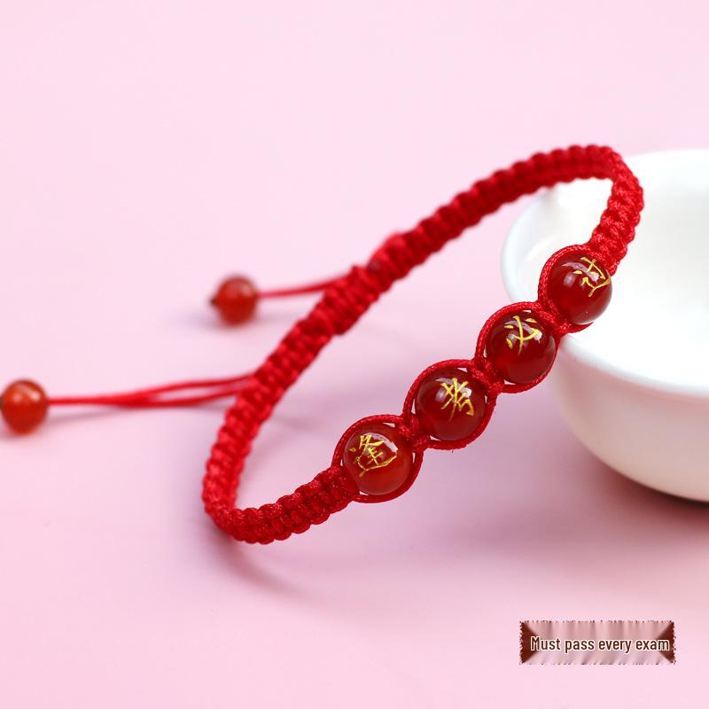 

Браслет из красной нити на удачу на Гаокао 2024 - Подарок-благословение на экзамены в средней и старшей школе