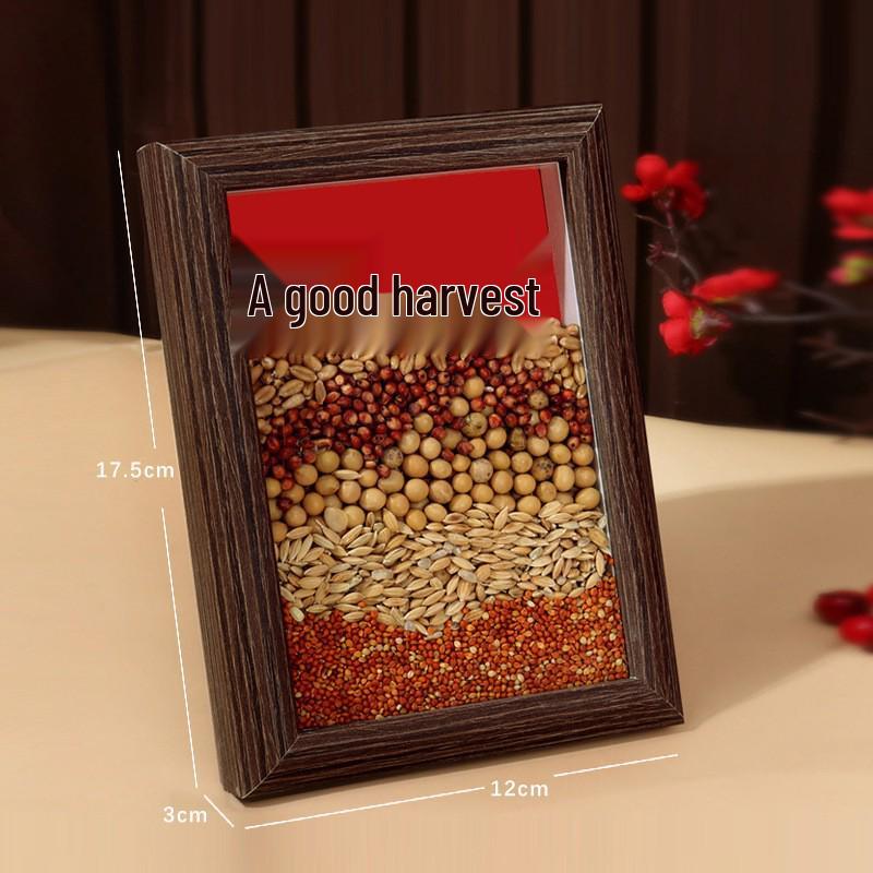 Five Grains Harvest Photo Frame: Housewarming Ornament for New Home Joy