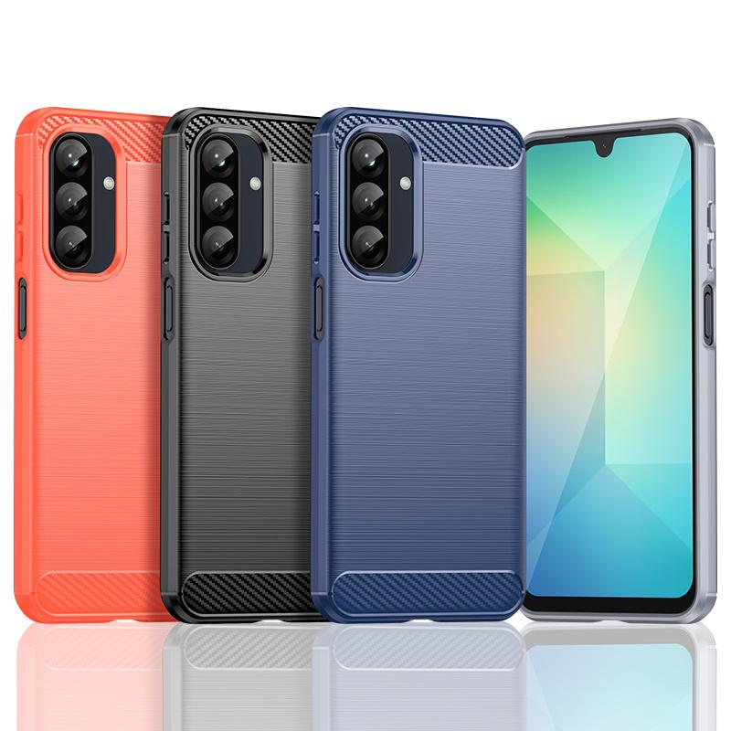 Für Samsung A26 Hülle Abdeckung Samsung Galaxy A26 Capas Kohlefaser Stoßfest Handy Rückseite Bumper Weiche TPU Fundas Samsung A26 A 26