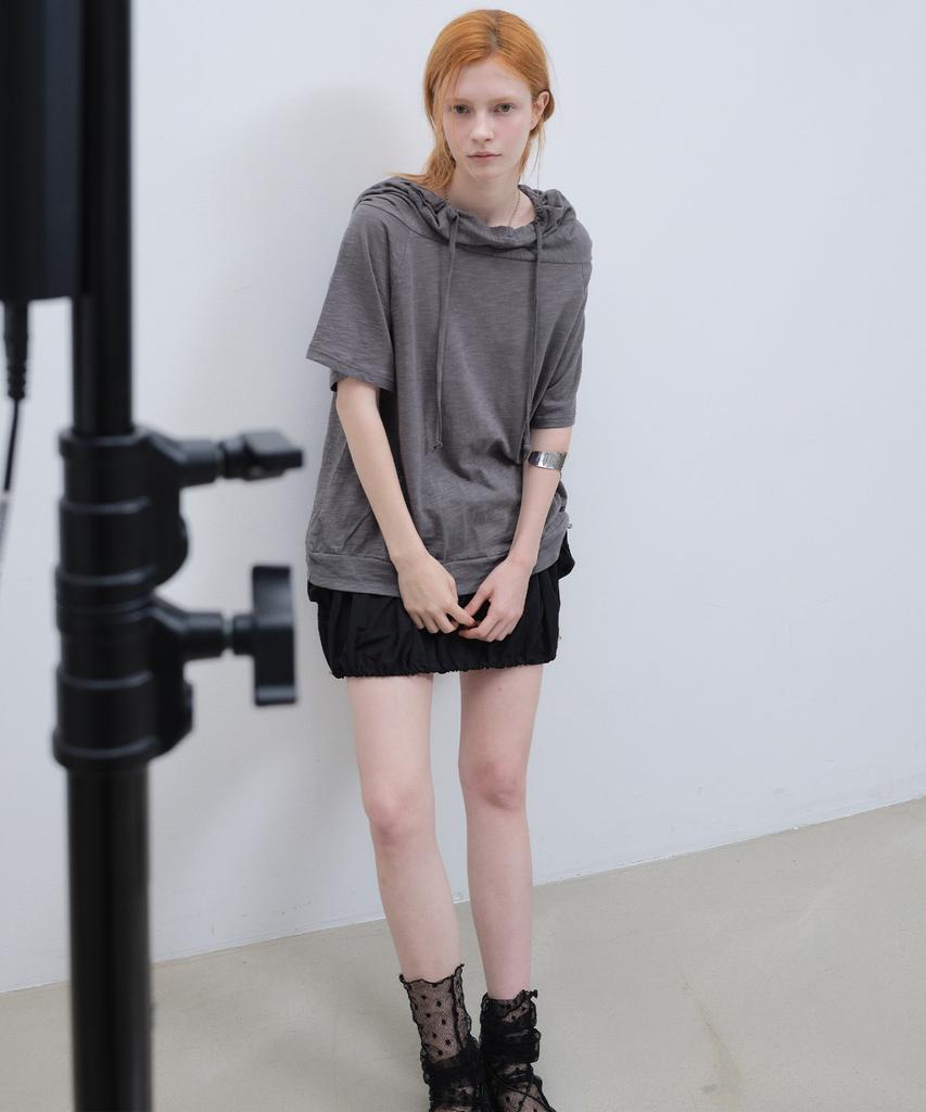 Nigaennikol Side Pocket Balloon Skirt_Black
