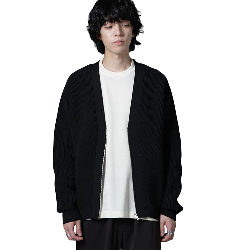 

[Nano Universe] spondish ZIP cardigan men s M 010 black 668-4222262