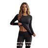 Womens Winter Thermal 2-Piece Set Fleece Lined Long Sleeve Top Leggings Warm Loungewear