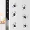 1/2/4/6Pcs Magnetic 3D Spider Decoration Scary Realistic Black Spider Halloween Prank Props Garage Door Mailbox Locker Refrigerator Magnet Fake Spider