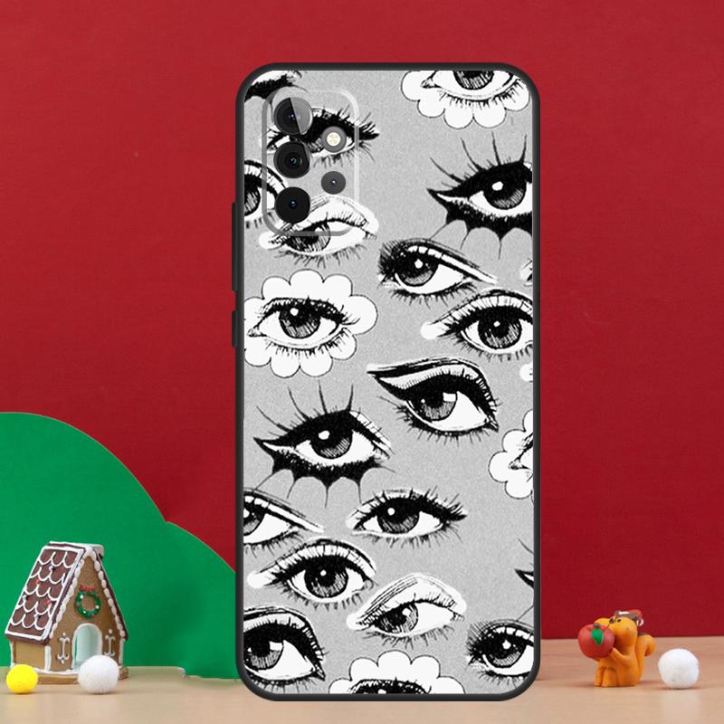 Eye Illustration Case For Samsung Galaxy A36 A56 A06 A13 A53 A32 A12 A22 A52 A35 A17 A16 A55 A15 A54 A34 A14