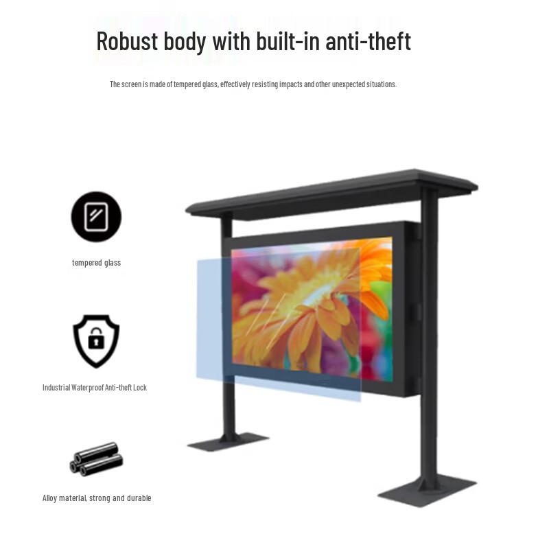 86-inch Outdoor Waterproof Digital Signage Display with Canopy (CN version)